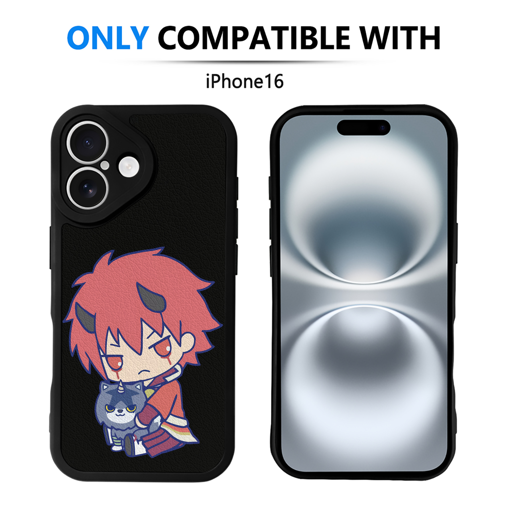 （画像用） 転スラ Regarding Reincarnated to Slime 【iPhone 16シリーズ対応】シリコンスマホケース（レザー調） 材質：シリコン